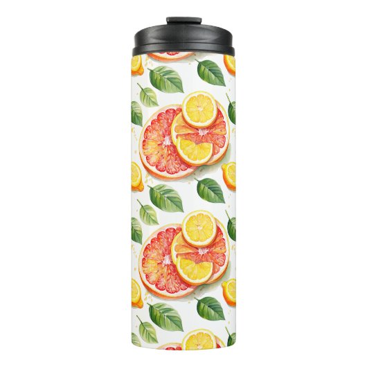 Bouteilles Isothermes Pamplemousse et citrons Aquarelle Citrus (Devant)