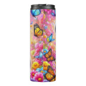 Bouteilles Isothermes Panda adorable avec une Fleur Lumineuse (Dos)