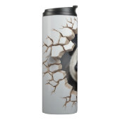 Bouteilles Isothermes Panda Cracked Hotte Art Panda Smashed Wall 3D (Tourné sur la gauche)