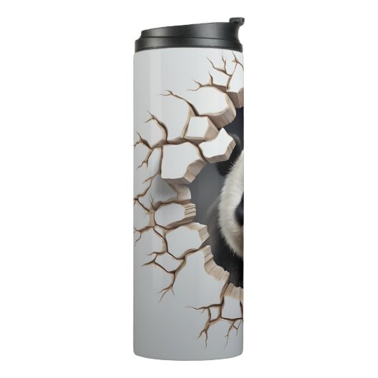 Bouteilles Isothermes Panda Cracked Hotte Art Panda Smashed Wall 3D (Tourné sur la gauche)
