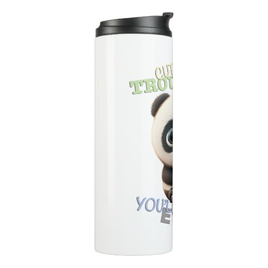 Bouteilles Isothermes Panda Cuttest Trouble Maker Cute Adorable Funny (Tourné sur la gauche)
