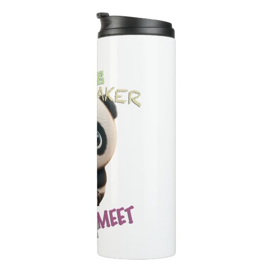 Bouteilles Isothermes Panda Cuttest Trouble Maker Cute Adorable Funny (Tourné sur la droite)