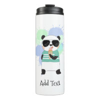 Panda Hipster avec glace