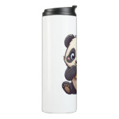Bouteilles Isothermes Panda mange un biscuit (Tourné sur la gauche)