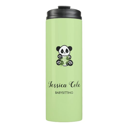 Bouteilles Isothermes Panda ours pâle vert pâle (Devant)