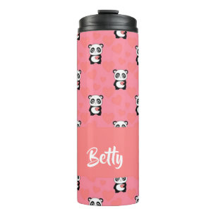 Bouteilles Isothermes Panda porte l'amour motif rose
