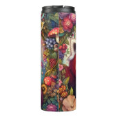 Bouteilles Isothermes Panda rouge dans un cadre floral (Dos)