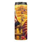 Bouteilles Isothermes Panda rouge dormant sur la clôture (Dos)