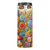 Bouteilles Isothermes Panda rouge joyeux en panier (Dos)