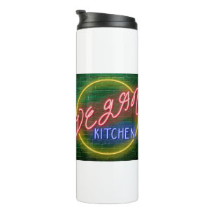 Bouteilles Isothermes Panneau cuisine Neon Vegan