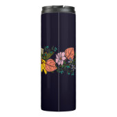 Bouteilles Isothermes Panneau rouge rose et jaune de fleurs d'aster (Dos)