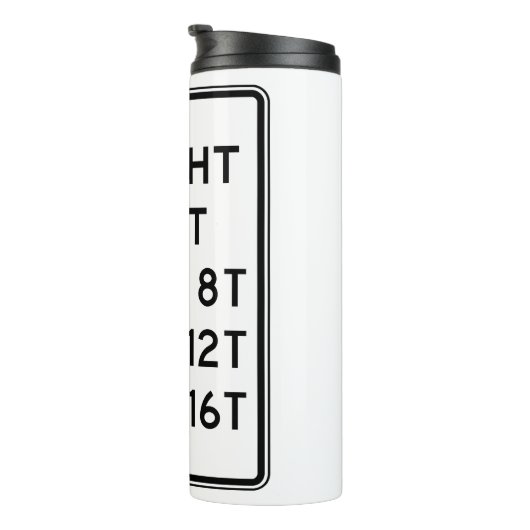 Bouteilles Isothermes Panneau routier Limite de poids du camion (Tourné sur la droite)