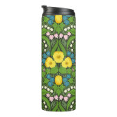Bouteilles Isothermes Pansies jaunes, oiseaux et papillons (Tourné sur la droite)
