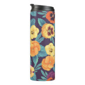 Bouteilles Isothermes Pansies sur violet de prune (Tourné sur la droite)