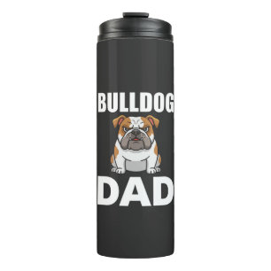 Bouteilles Isothermes Papa Bouledogue Dessin Animé Amateur de Chien