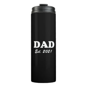 Bouteilles Isothermes Papa Custom Date établie noir blanc moderne
