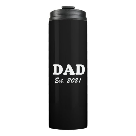 Bouteilles Isothermes Papa Custom Date établie noir blanc moderne (Devant)
