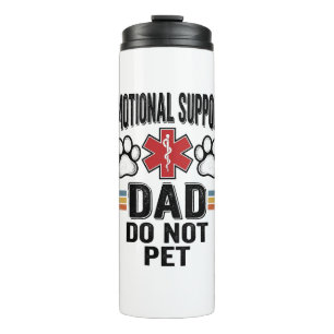 Bouteilles Isothermes Papa de soutien émotionnel Ne pas caresser T-shirt