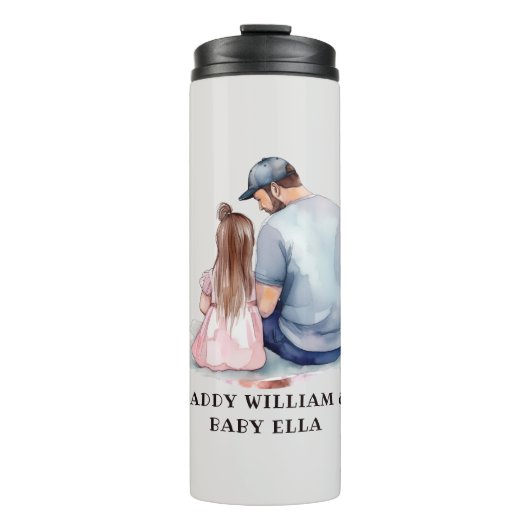 Bouteilles Isothermes Papa et fille personnalisés (8) (Devant)