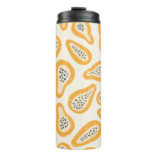 Bouteilles Isothermes Papaya Tropicale : Grunge, Main Dessinée.