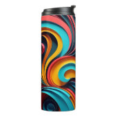 Bouteilles Isothermes Papercut Vagues colorées (Tourné sur la gauche)