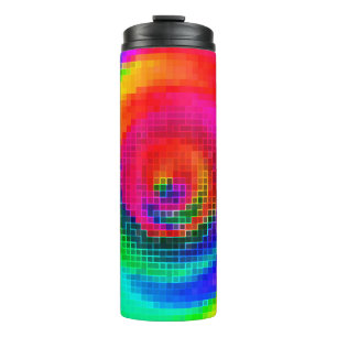 Bouteilles Isothermes Papier peint géométrique multicolore motif abstrai