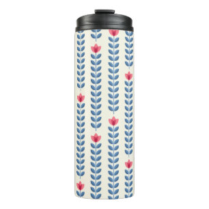 Bouteilles Isothermes Papier peint rétro - motif floral avec sca abstra