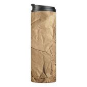 Bouteilles Isothermes Papier Recyclé : Texture écologique. (Tourné sur la droite)