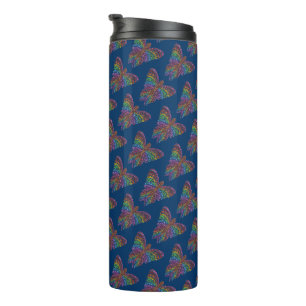 Bouteilles Isothermes Papillon Arc-en-ciel (bleu foncé) - Tumbler Thermi
