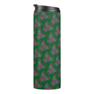 Bouteilles Isothermes Papillon Arc-en-ciel (vert foncé) - Tumbler thermi