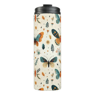 Bouteilles Isothermes Papillon boho et prairie botanique