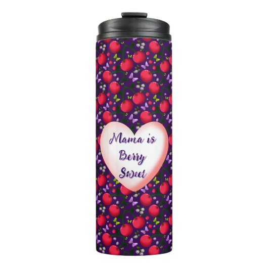 Bouteilles Isothermes Papillon Cerise Mignon personnalisé et sur mesure (Devant)