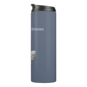 Bouteilles Isothermes Papillon crème bleu (Tourné sur la droite)