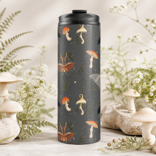 Bouteilles Isothermes Papillon de nuit champignon motif