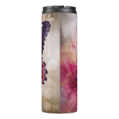 Bouteilles Isothermes Papillon Dreamy aux fleurs roses (Dos)