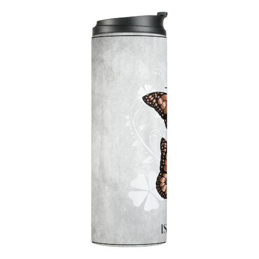 Bouteilles Isothermes Papillon en cuivre Floral Personnalisé (Tourné sur la gauche)