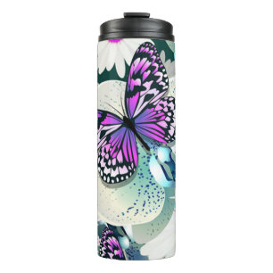 Bouteilles Isothermes Papillon et fleurs