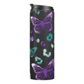 Bouteilles Isothermes Papillon léopard noir violet Motif (Tourné sur la droite)