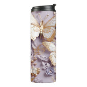 Bouteilles Isothermes Papillon Lilac, Gold et Pearl 3D (Tourné sur la gauche)