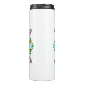 Bouteilles Isothermes Papillon rose Mandala main Whimsical tiré (Dos)