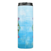 Bouteilles Isothermes Papillon rose Mandala main Whimsical tiré (Dos)