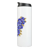Bouteilles Isothermes Papillon saphir à fleurs (Tourné sur la droite)