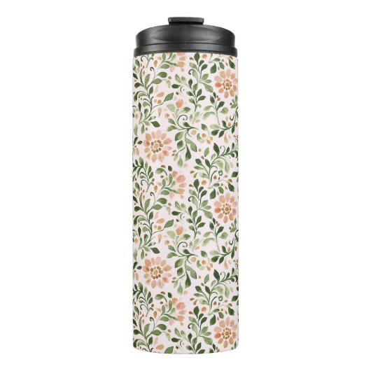 Bouteilles Isothermes Papillon Vert Menthe Rose Blush (Devant)