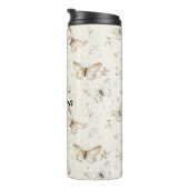 Bouteilles Isothermes Papillons à la crème chic Anniversaire (Tourné sur la droite)