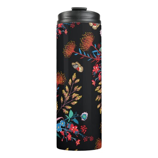 Bouteilles Isothermes Papillons de jardin fleuris Style Liberty (Devant)