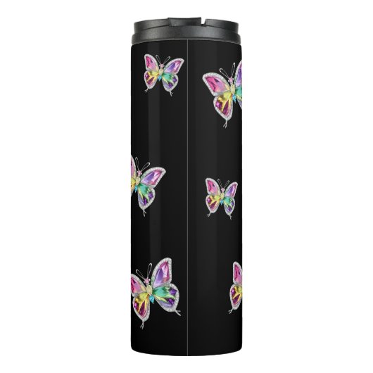 Bouteilles Isothermes Papillons en cristal arc-en-ciel (Dos)