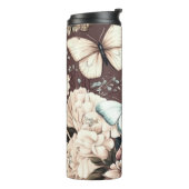 Bouteilles Isothermes Papillons et fleurs brunes (Tourné sur la gauche)