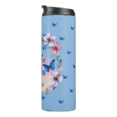 Bouteilles Isothermes Papillons et fleurs Citation de mentalité positive (Tourné sur la droite)