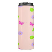 Bouteilles Isothermes papillons et fleurs roses (Dos)