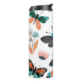 Bouteilles Isothermes Papillons Fleurs : Collection Dessinée à la main (Tourné sur la gauche)